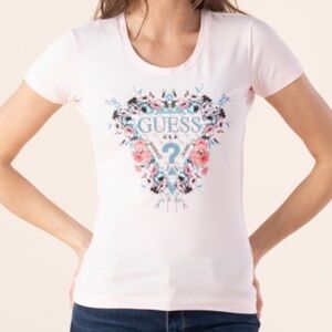 Guess Eco Light Pink Floral Tee